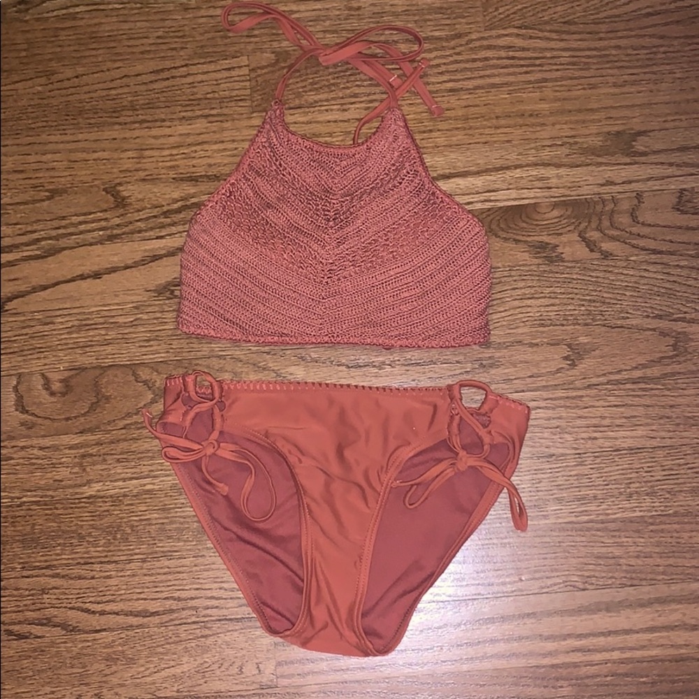 Burnt Orange Target Bathing Suit Set